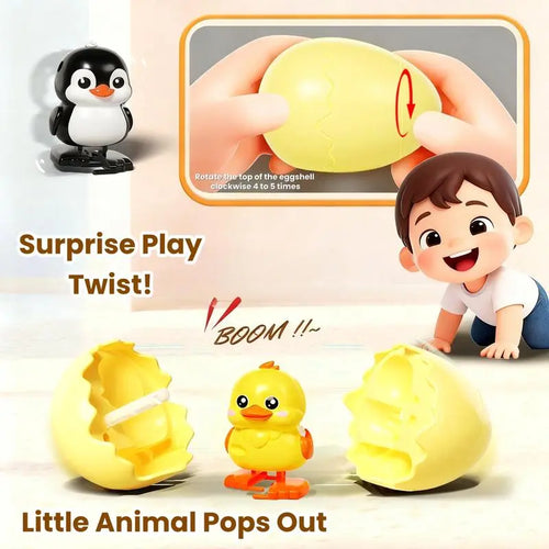 Funny Hatching Egg Wind up Toys - Cute Walking Duck & Capybara&Penguin&Dinosaur, Fun Creative Gifts, Walking Hatching Animals, Fun Toy, Prank Toy, Novelty Toy Thanksgiving Gifts, Christmas Gifts, Easter Gifts Dinosaur Toys Dinosaur Toys for Kids 3-5