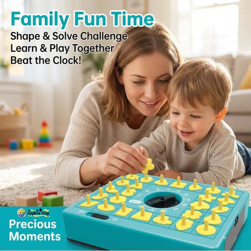 Joybrix Pop-Up Board Game for Boys and Girls 3 and up - Eco-Friendly ABS Shape Matching Puzzle Toy, Color Recognition, Problem-Solving Skill Builder, Ideal for Restaurants, Road Trips, Birthdays, Easter Gifts