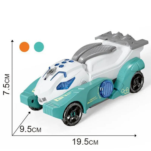 Cool Interactive Electric Transforming Robot Rabbit Car Toy Deformed Rabbit with Light and Music for Toddlers Perfect Learning Toys Perfect Gift Fun